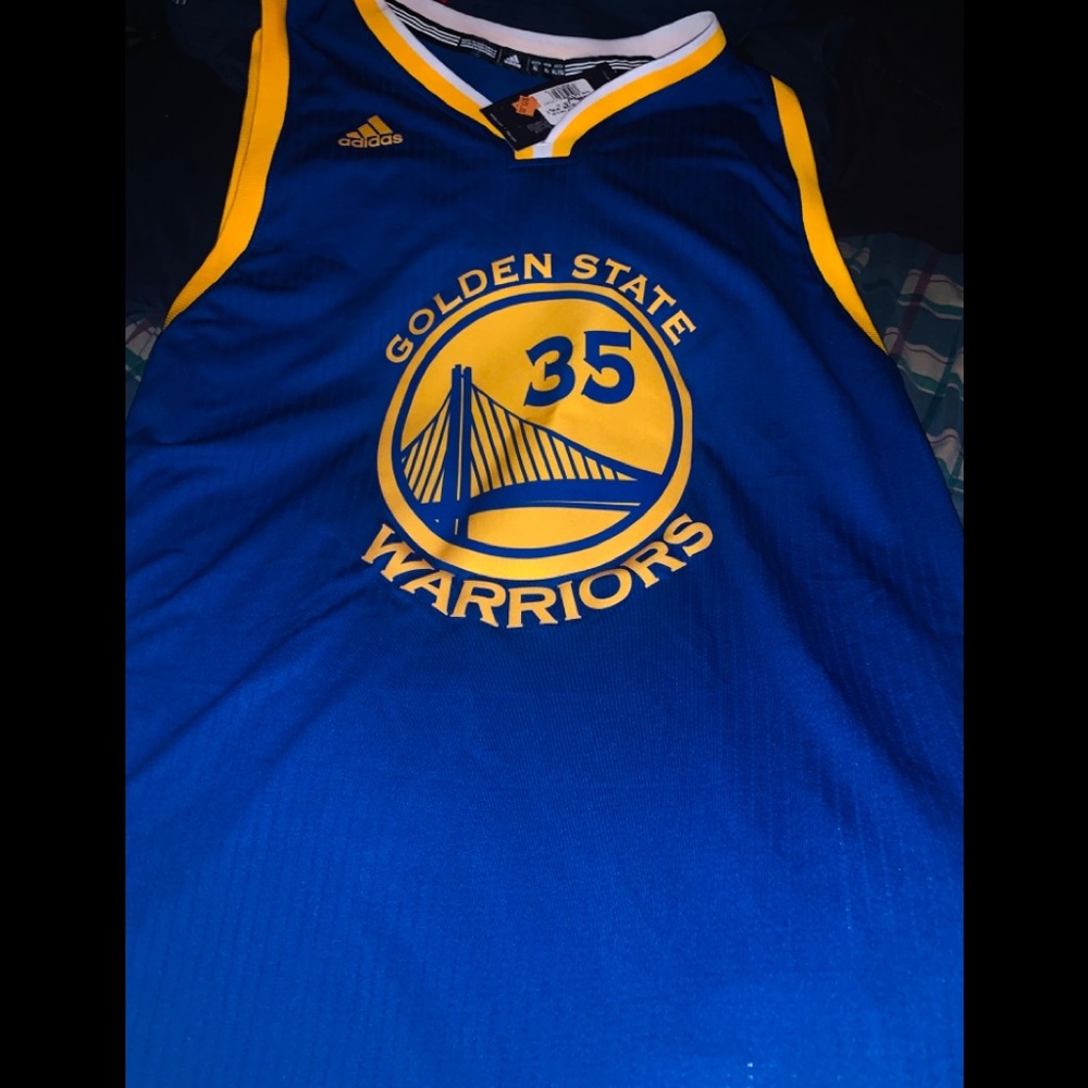 ADIDAS KEVIN DURANT SWINGMAN JERSEY ROYAL/GOLD XL - Picture 1 of 13